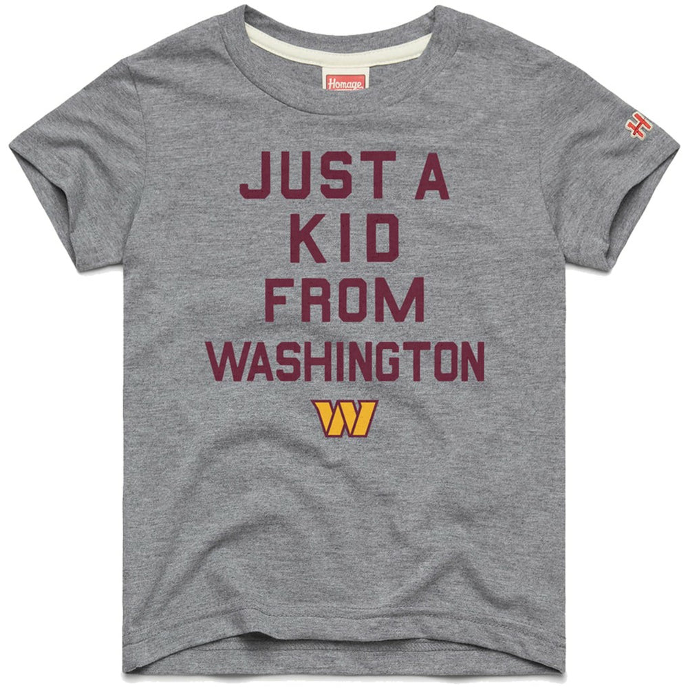 Washington Commanders Homage Youth Just a Kid Tri-Blend T-Shirt - Gray T-shirts