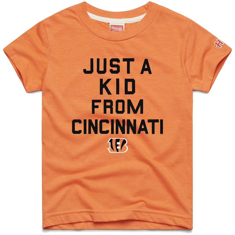 Cincinnati Bengals Homage Youth Just a Kid Tri-Blend T-Shirt - Orange T-shirts