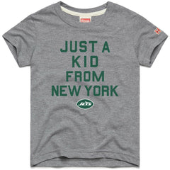 New York Jets Homage Youth Just a Kid Tri-Blend T-Shirt - Gray T-shirts