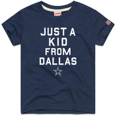 Dallas Cowboys Homage Youth Just a Kid Tri-Blend T-Shirt - Navy T-shirts
