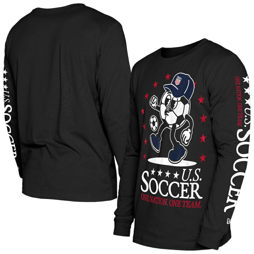 USMNT New Era Old School Sport Long Sleeve T-Shirt Black - New Era on sale