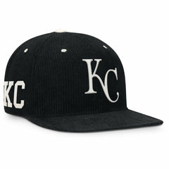 Kansas City Royals Nike Pro Corduroy Structured Snapback Hat - Black Hats