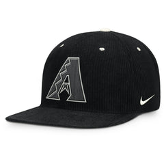 Arizona Diamondbacks Nike Pro Corduroy Structured Snapback Hat - Black Hats