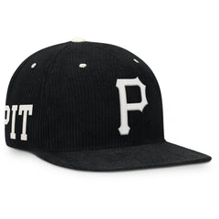 Pittsburgh Pirates Nike Pro Corduroy Structured Snapback Hat - Black Hats