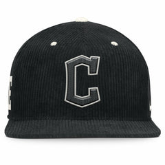 Cleveland Guardians Nike Pro Corduroy Structured Snapback Hat - Black Hats