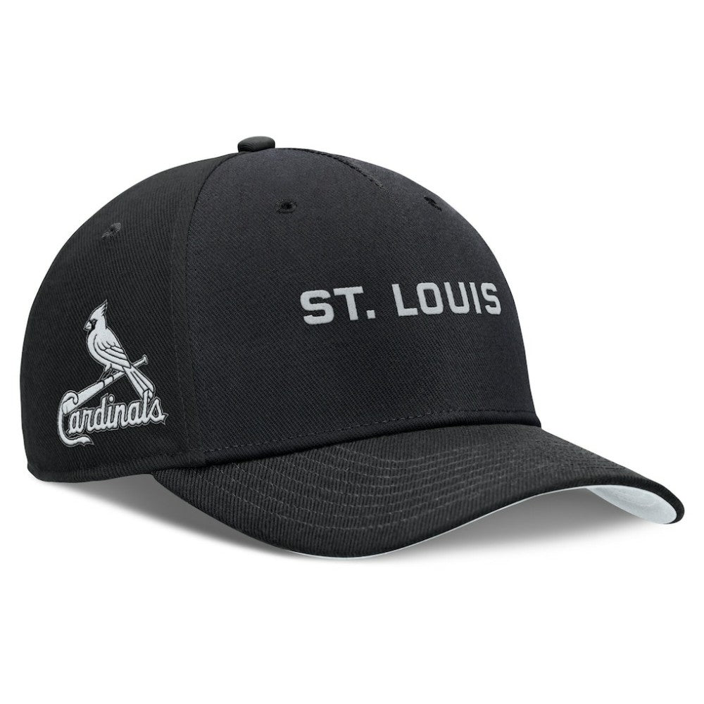 St. Louis Cardinals Nike Rise Performance Adjustable Hat - Black Hats