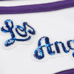 Los Angeles Lakers x DANNIJO Women's Blocked Pullover Sweatshirt Gold/Purple - Mitchell & Ness