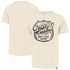 Chicago Blackhawks '47 Poke Check Franklin T-Shirt - Cream | US 202209313