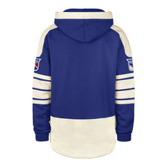 New York Rangers '47 Blue Line Heritage Lacer Pullover Hoodie - Blue | US 202209322