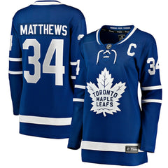 Auston Matthews Toronto Maple Leafs Fanatics Women's Captain Patch Home Breakaway Player Jersey - Blue | US 202211387