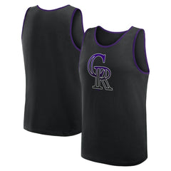 Colorado Rockies Logo Athletic Unmatched Success Tank Top - Black Tanks