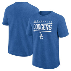 Los Angeles Dodgers Logo Athletic Top Notch T-Shirt - Heather Royal T-shirts