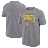 San Diego Padres Logo Athletic Top Notch T-Shirt - Heather Gray T-shirts