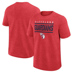 Cleveland Guardians Logo Athletic Top Notch T-Shirt - Heather Red T-shirts