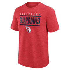 Cleveland Guardians Logo Athletic Top Notch T-Shirt - Heather Red T-shirts
