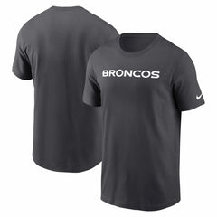 Denver Broncos Primetime Wordmark Essential T-Shirt - Anthracite T-shirts