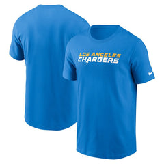 Los Angeles Chargers Primetime Wordmark Essential T-Shirt - Powder Blue T-shirts