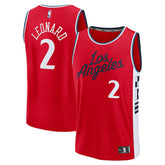Kawhi Leonard LA Clippers Fast Break Replica Player Jersey Statement Edition Red - Fanatics