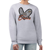 Anaheim Ducks G-III 4Her by Carl Banks Women's Animal Print Heart Fleece Pullover Sweatshirt - Heather Gray | US 202213838