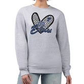 St. Louis Blues G-III 4Her by Carl Banks Women's Animal Print Heart Fleece Pullover Sweatshirt - Heather Gray | US 202213847