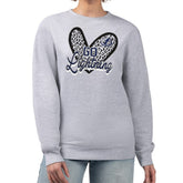 Tampa Bay Lightning G-III 4Her by Carl Banks Women's Animal Print Heart Fleece Pullover Sweatshirt - Heather Gray | US 202213849