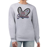 Colorado Avalanche G-III 4Her by Carl Banks Women's Animal Print Heart Fleece Pullover Sweatshirt - Heather Gray | US 202213852