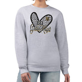 Vegas Golden Knights G-III 4Her by Carl Banks Women's Animal Print Heart Fleece Pullover Sweatshirt - Heather Gray | US 202213856