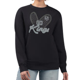 Los Angeles Kings G-III 4Her by Carl Banks Women's Animal Print Heart Fleece Pullover Sweatshirt - Black | US 202213900