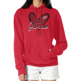 Carolina Hurricanes G-III 4Her by Carl Banks Women's Animal Print Heart Fleece Pullover Hoodie - Red | US 202213963
