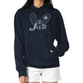 Winnipeg Jets G-III 4Her by Carl Banks Women's Animal Print Heart Fleece Pullover Hoodie - Navy | US 202213970