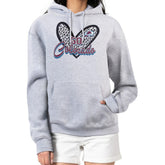 Colorado Avalanche G-III 4Her by Carl Banks Women's Animal Print Heart Fleece Pullover Hoodie - Heather Gray | US 202213972