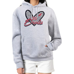 New Jersey Devils G-III 4Her by Carl Banks Women's Animal Print Heart Fleece Pullover Hoodie - Heather Gray | US 202214008