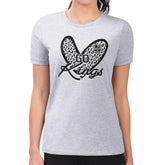 Los Angeles Kings G-III 4Her by Carl Banks Women's Super-Slim Fit Lightweight Animal Print Heart T-Shirt - Heather Gray | US 202214069