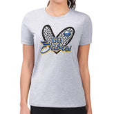 Buffalo Sabres G-III 4Her by Carl Banks Women's Super-Slim Fit Lightweight Animal Print Heart T-Shirt - Heather Gray | US 202214077