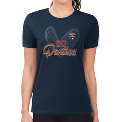 Florida Panthers G-III 4Her by Carl Banks Women's Super-Slim Fit Lightweight Animal Print Heart T-Shirt - Navy | US 202214085