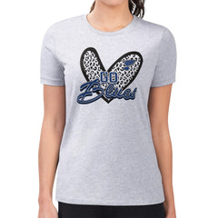 St. Louis Blues G-III 4Her by Carl Banks Women's Super-Slim Fit Lightweight Animal Print Heart T-Shirt - Heather Gray | US 202214093