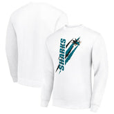 San Jose Sharks Starter Color Scratch Pullover Sweatshirt - White | US 202215712