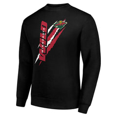 Minnesota Wild Starter Color Scratch Pullover Sweatshirt - Black | US 202215736