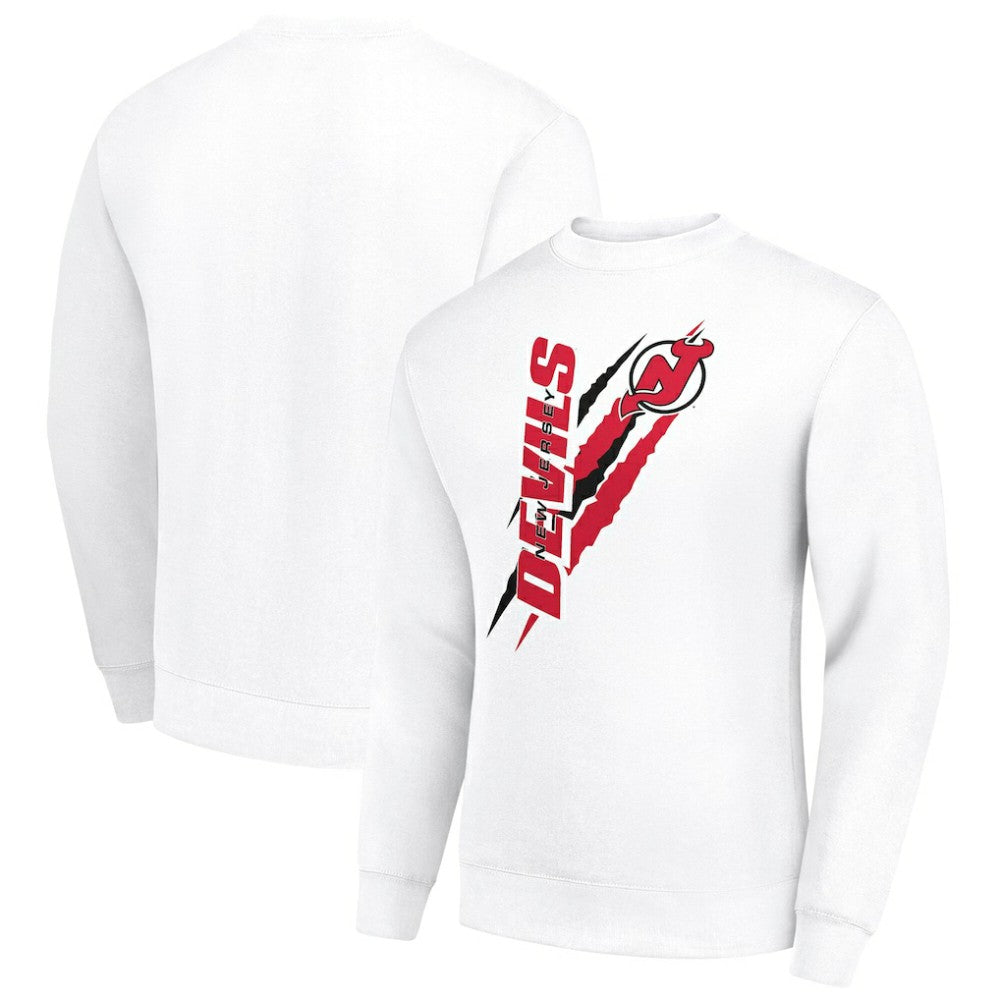 New Jersey Devils Starter Color Scratch Pullover Sweatshirt - White | US 202215739