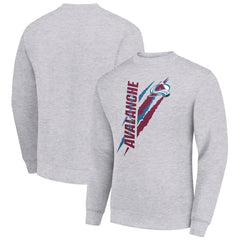 Colorado Avalanche Starter Color Scratch Pullover Sweatshirt - Heather Gray | US 202215743