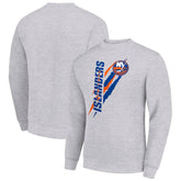 New York Islanders Starter Color Scratch Pullover Sweatshirt - Heather Gray | US 202215776