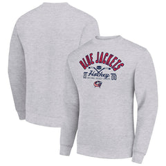 Columbus Blue Jackets Starter Stick And Puck Logo Fleece Pullover Sweatshirt - Heather Gray | US 202215823