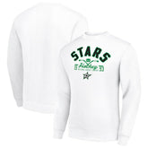 Dallas Stars Starter Stick And Puck Logo Fleece Pullover Sweatshirt - White | US 202215831