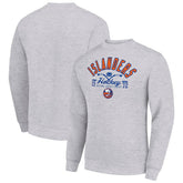 New York Islanders Starter Stick And Puck Logo Fleece Pullover Sweatshirt - Heather Gray | US 202215836
