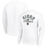 Los Angeles Kings Starter Stick And Puck Logo Fleece Pullover Sweatshirt - White | US 202215839