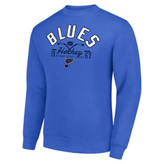 St. Louis Blues Starter Stick And Puck Logo Fleece Pullover Sweatshirt - Royal | US 202215851