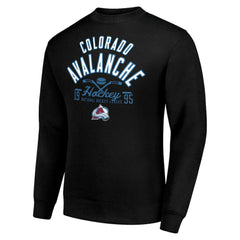 Colorado Avalanche Starter Stick And Puck Logo Fleece Pullover Sweatshirt - Black | US 202215860