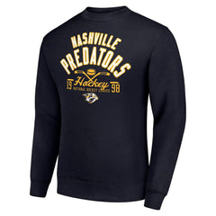 Nashville Predators Starter Stick And Puck Logo Fleece Pullover Sweatshirt - Navy | US 202215868