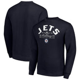 Winnipeg Jets Starter Stick And Puck Logo Fleece Pullover Sweatshirt - Navy | US 202215884