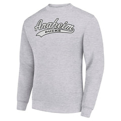Anaheim Ducks Starter Tailsweep City Pullover Sweatshirt - Heather Gray | US 202215916